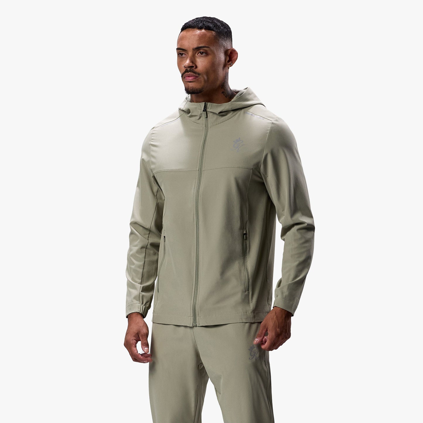 Gym King Flex Woven Tracksuit Top - Soft Khaki