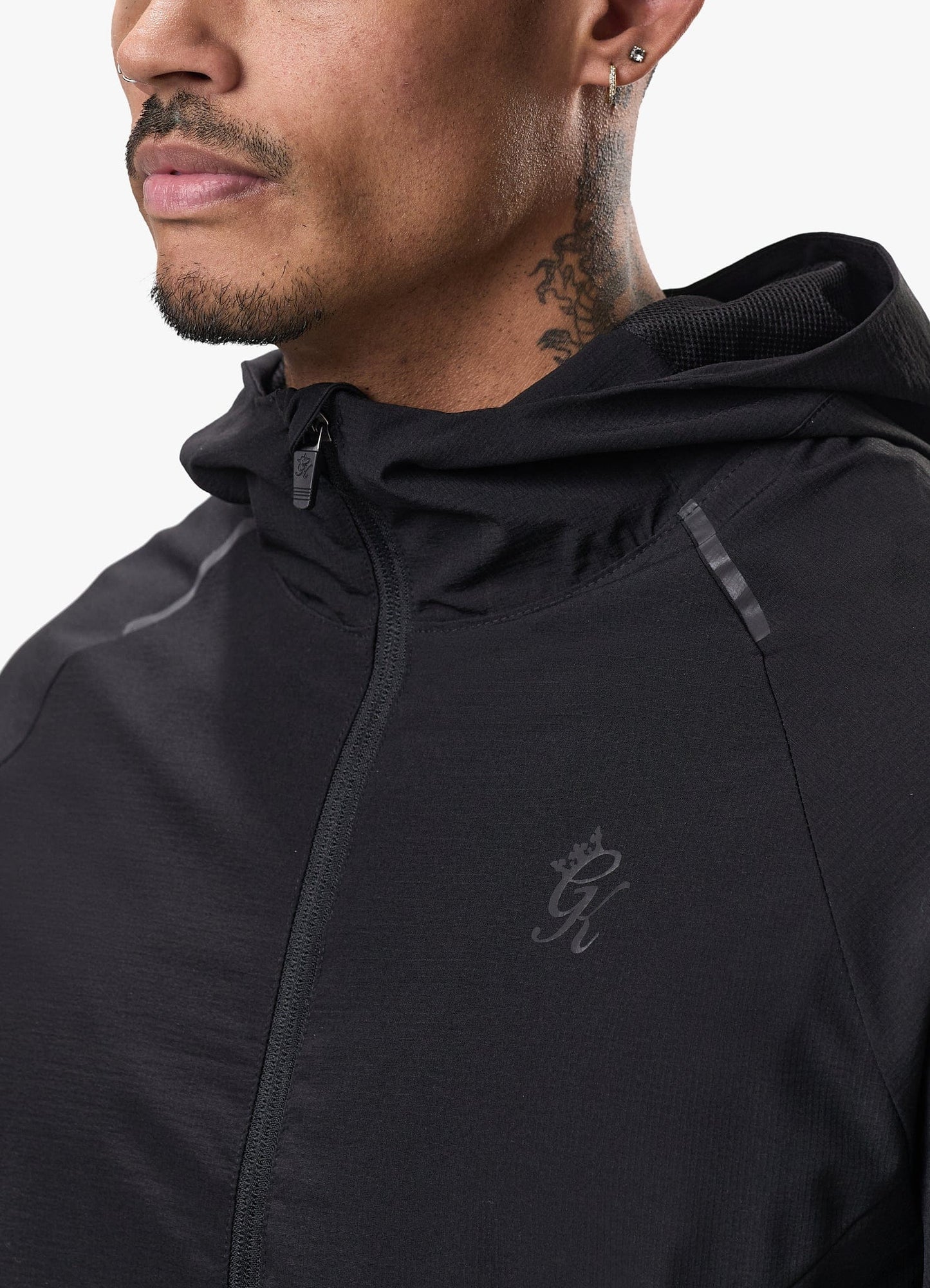 Gym King Elite Ripstop Tracksuit Top - Black