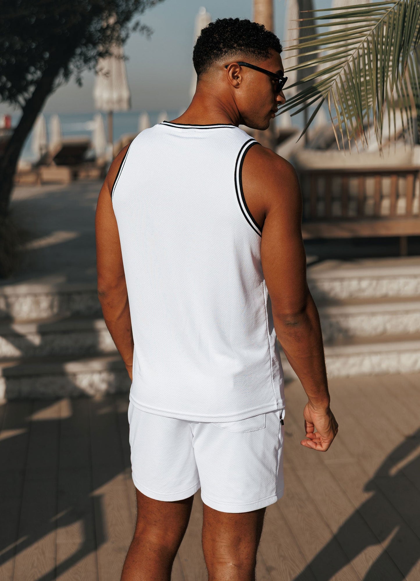 Gym King Brooklyn Mesh Vest - White