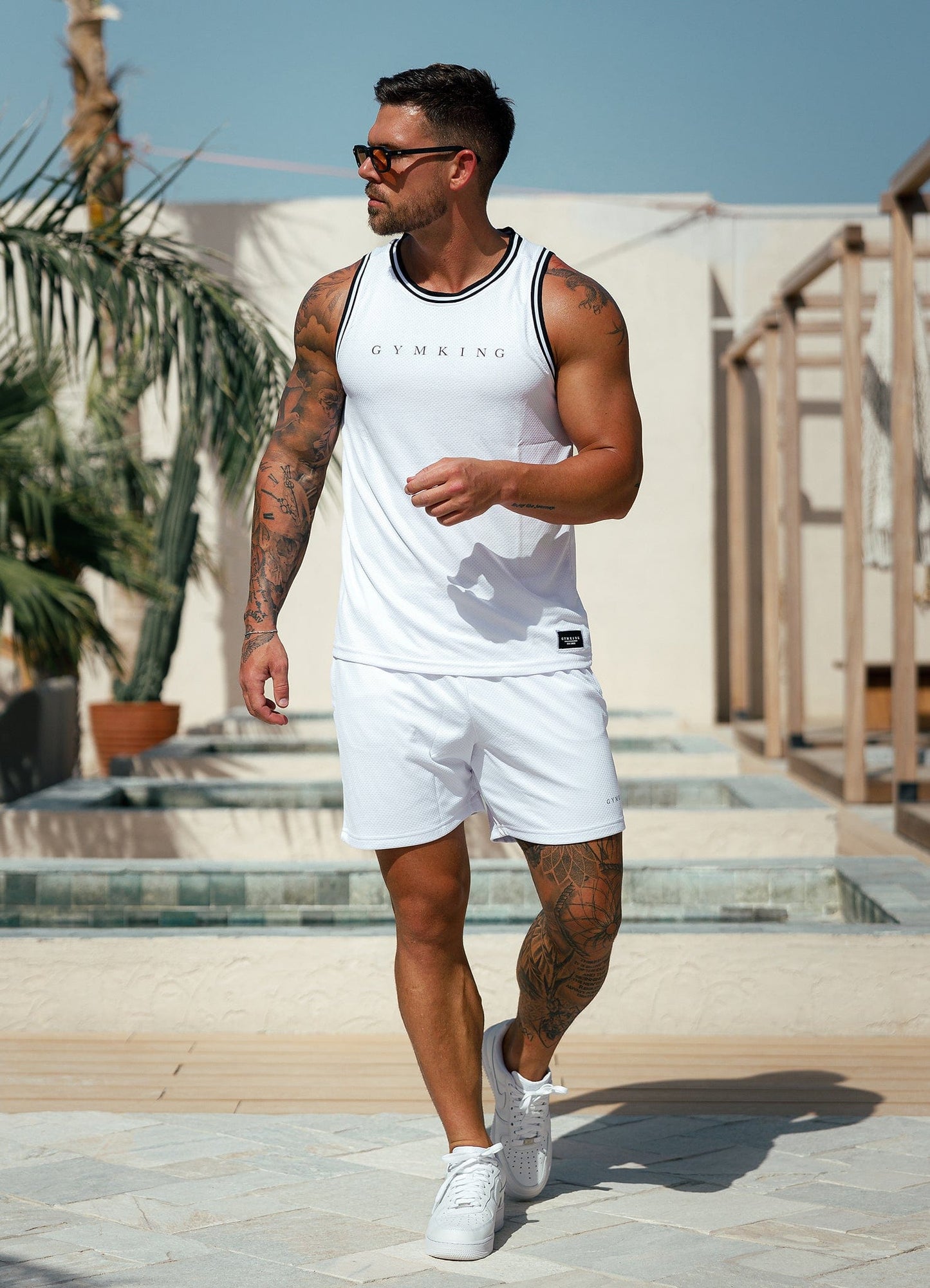 Gym King Brooklyn Mesh Short - White
