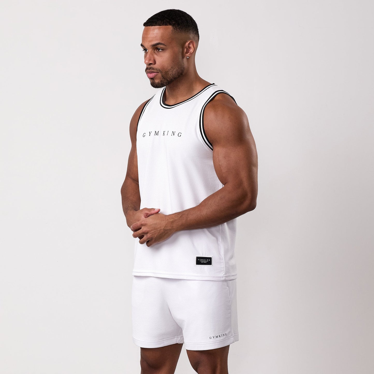 Gym King Brooklyn Mesh Vest - White