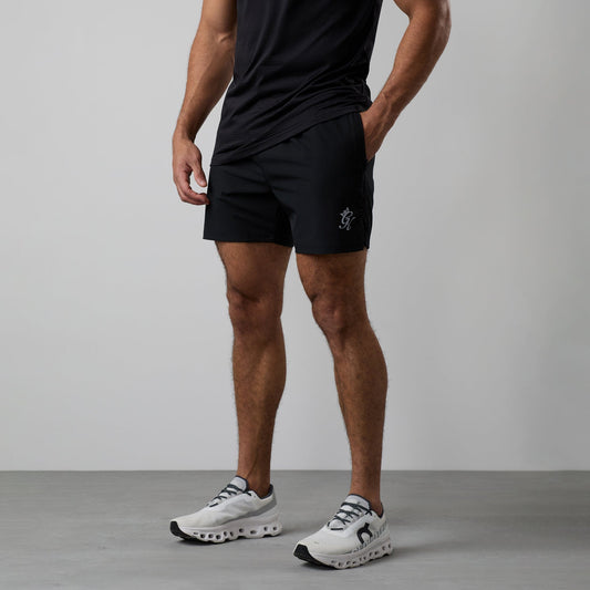 Gym King Geometric Knit 5" Short - Black