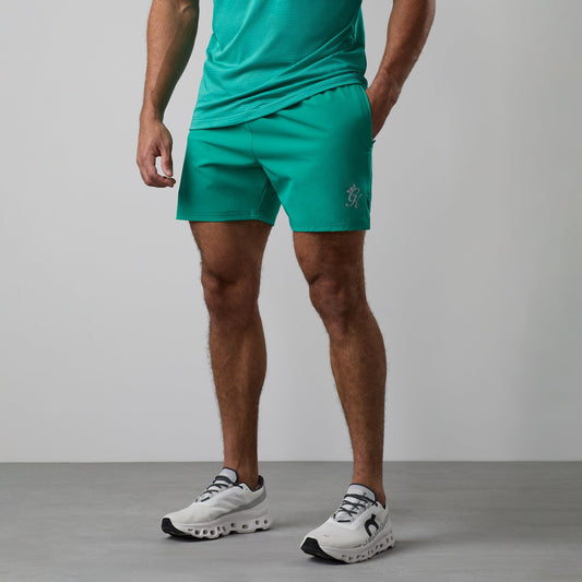 Gym King Geometric Knit 5" Short - Ultra Marine Green