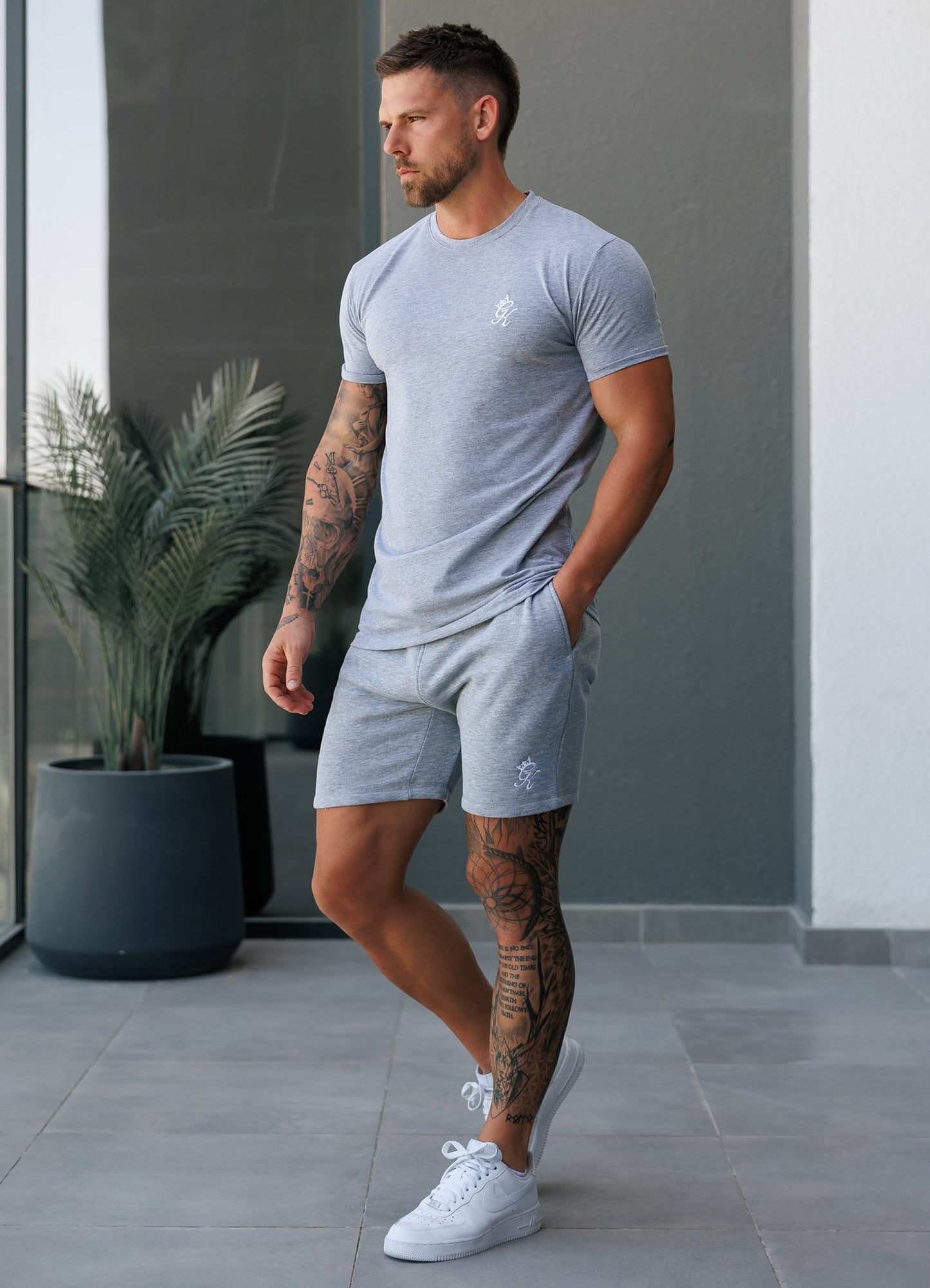 Gym King Fundamental Fleece Short - Grey Marl