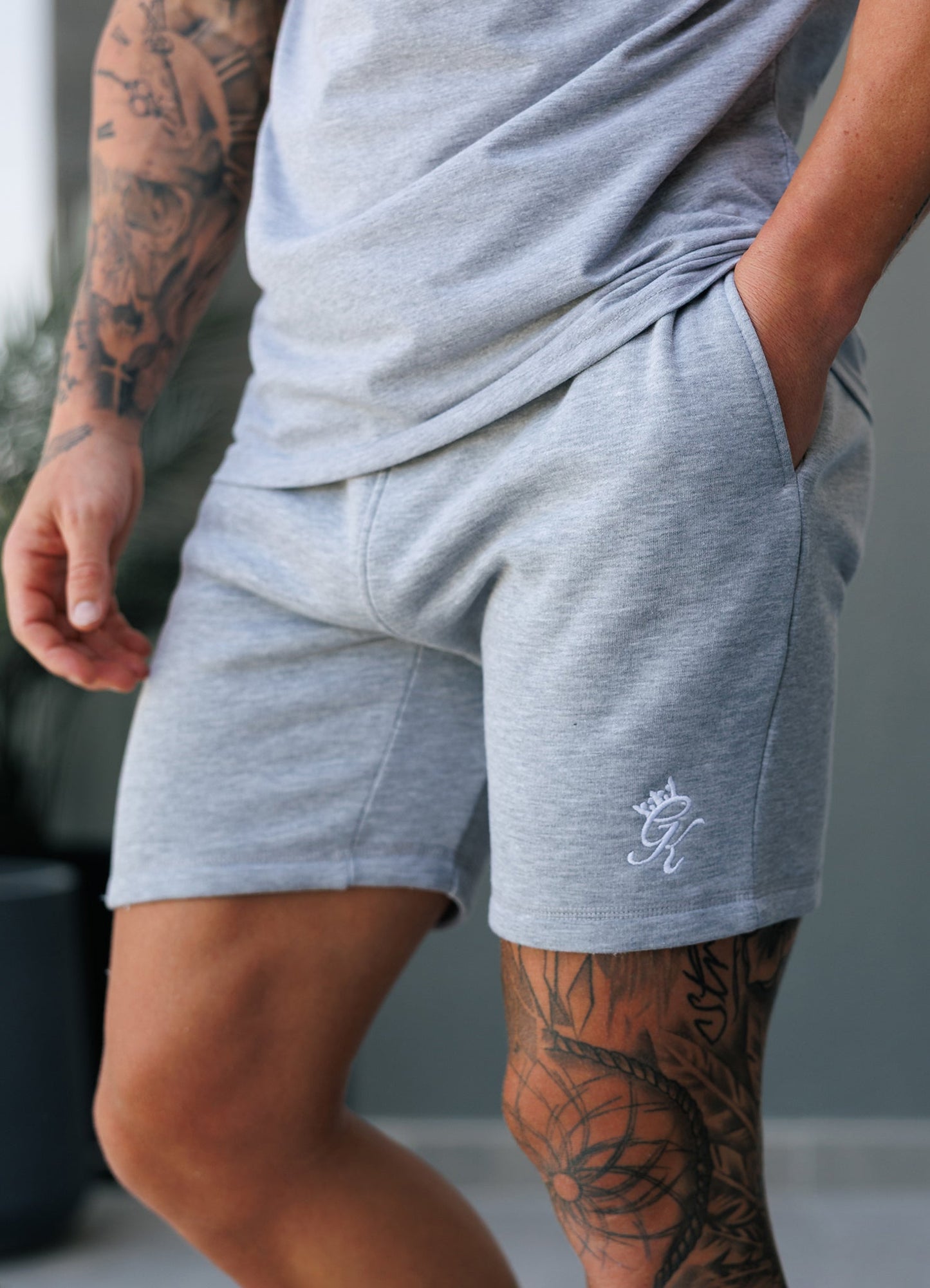 Gym King Fundamental Fleece Short - Grey Marl