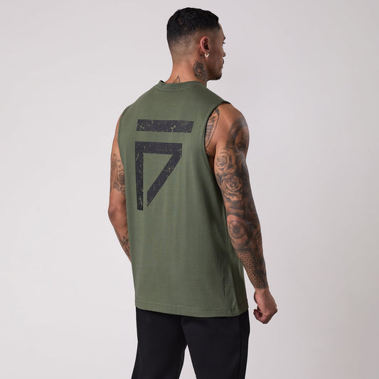 Gym King Fight Division Tank - Deep Olive