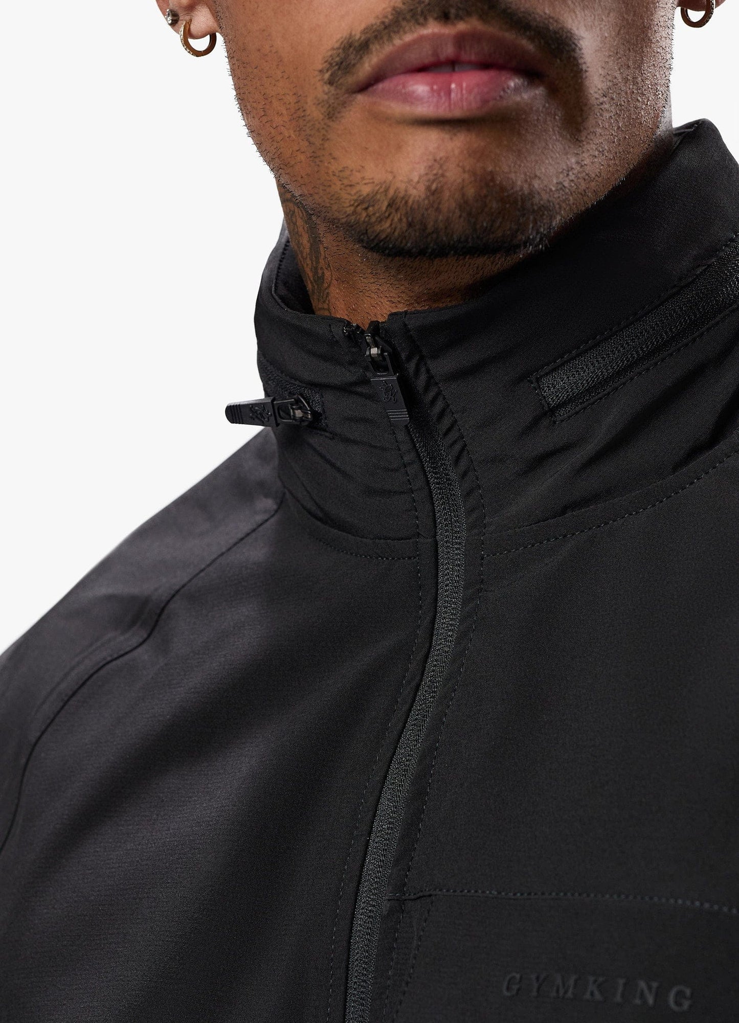 Gym King Mini Ripstop Woven Utility Jacket - Black