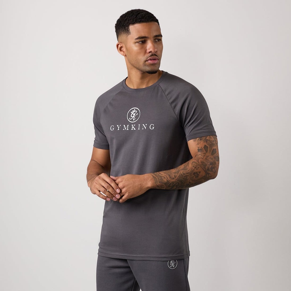 Gym King Pro Logo Jersey Tee - Graphite