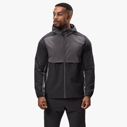 Gym King Advance Tracksuit Top - Black/Fossil Grey