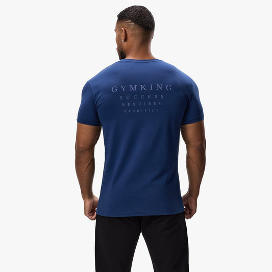 Gym King Sacrifice Tee - Deep Cobalt