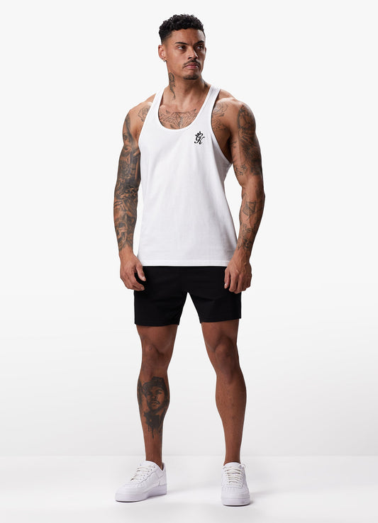 Gym King Fundamental Stringer Jersey Vest - White