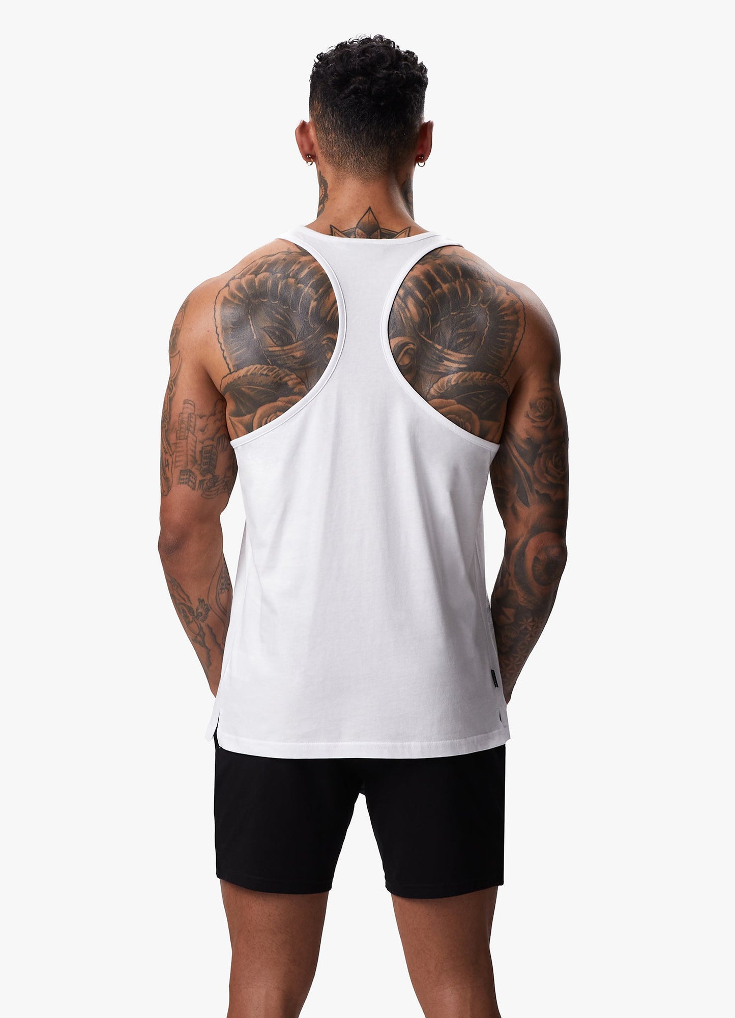 Gym King Fundamental Stringer Jersey Vest - White