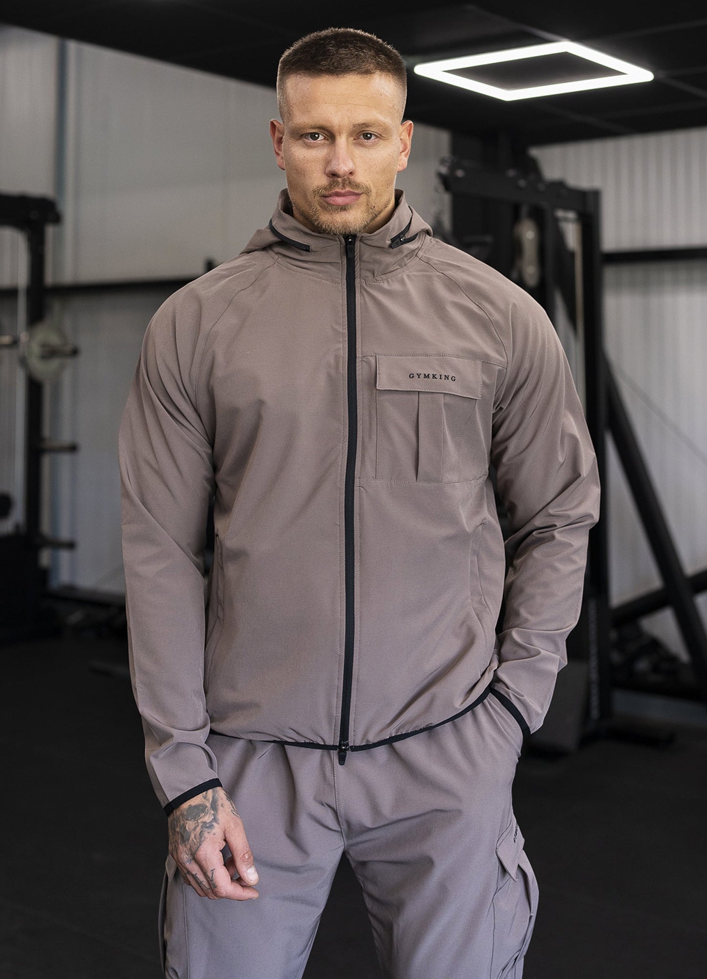 Gym King Mini Ripstop Woven Utility Jacket - Iron