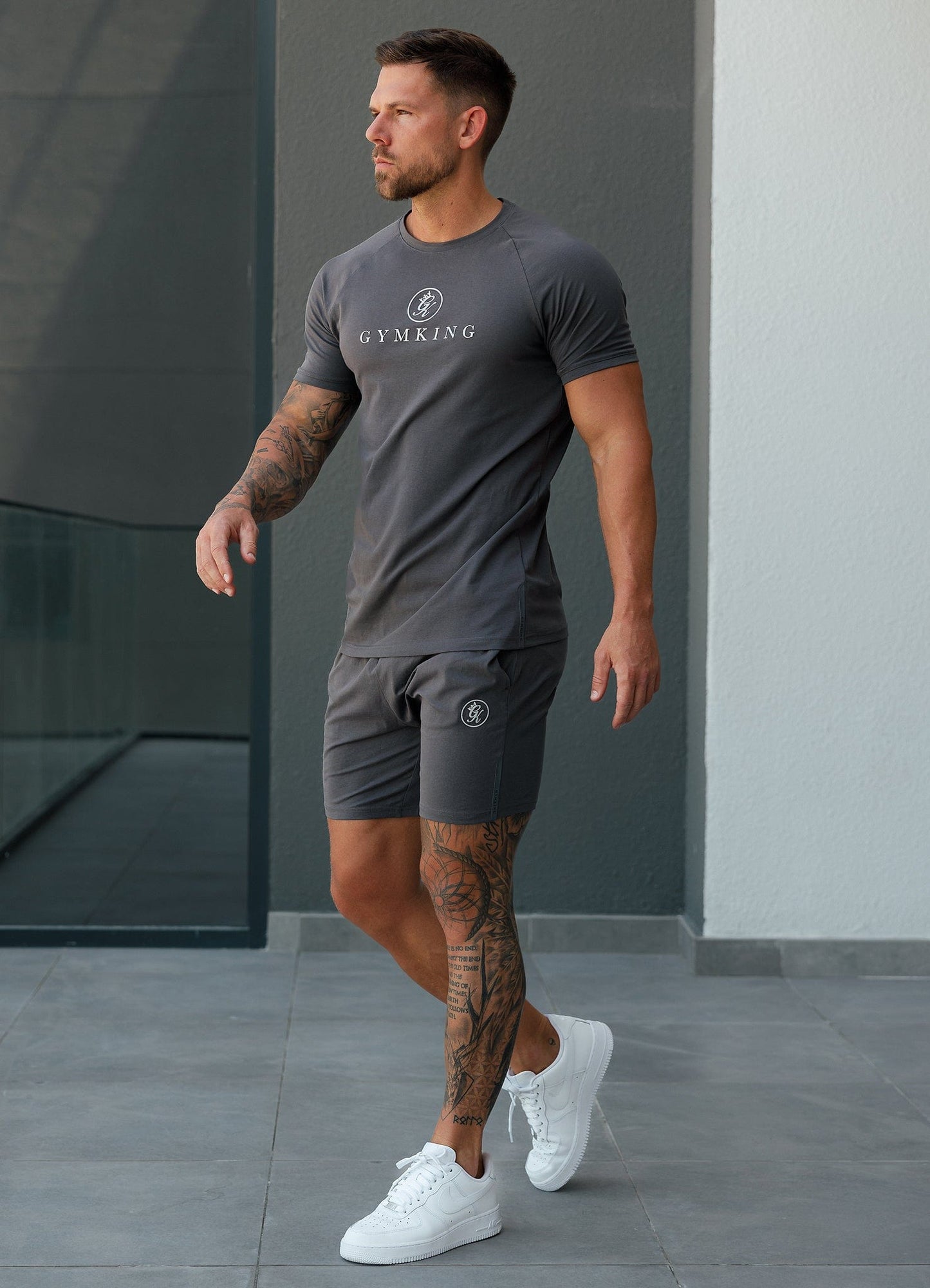 Gym King Pro Logo Jersey Tee - Graphite