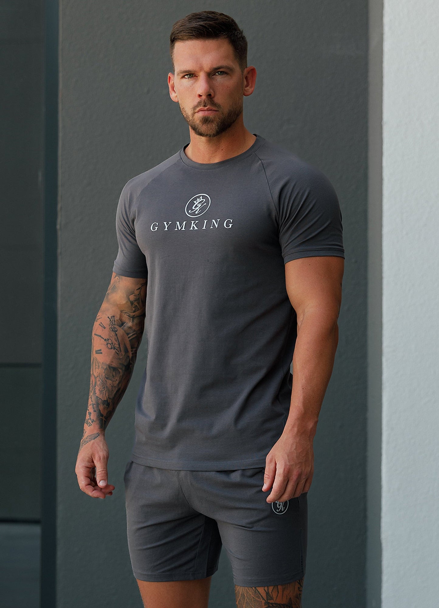 Gym King Pro Logo Jersey Tee - Graphite