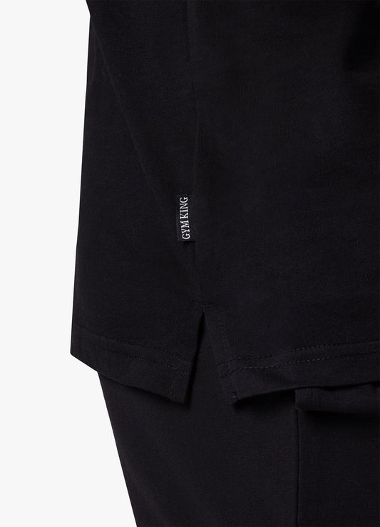 Gym King Fundamental Stringer Jersey Vest - Black