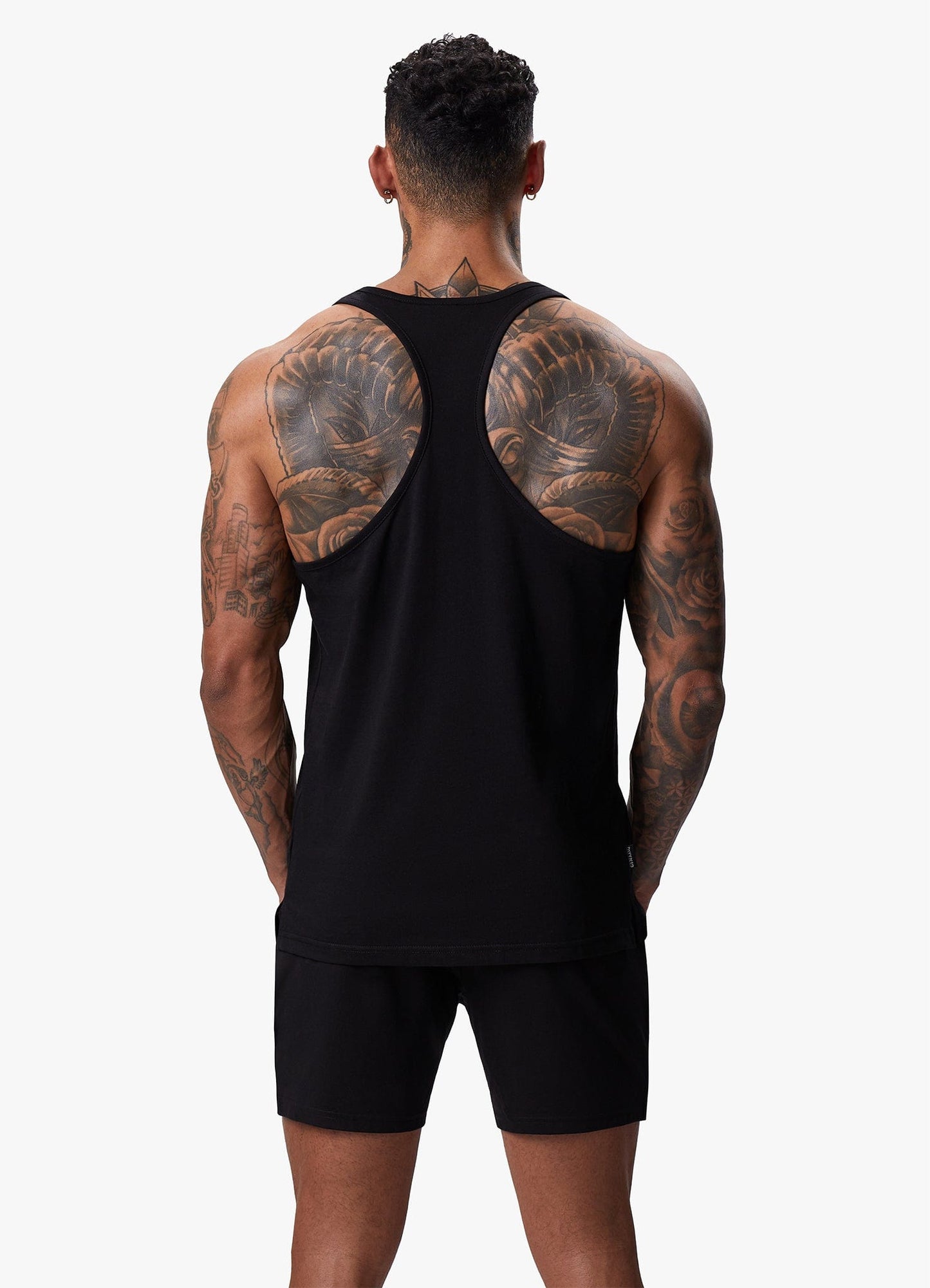 Gym King Fundamental Stringer Jersey Vest - Black