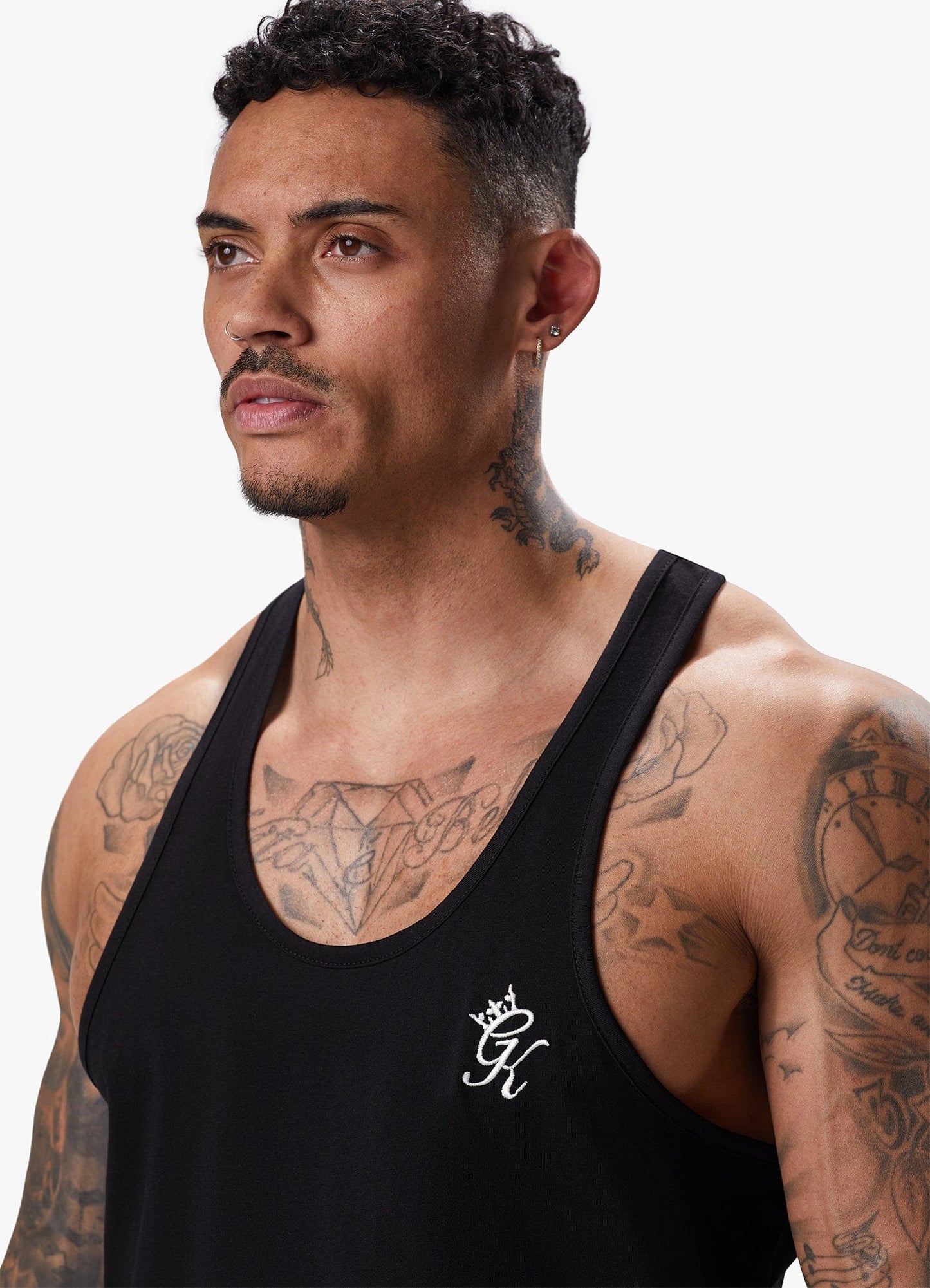 Gym King Fundamental Stringer Jersey Vest - Black